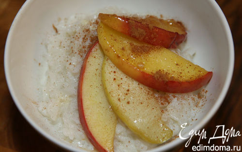 Рецепт Рисовая каша с яблоками, медом и корицей