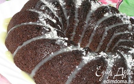 Рецепт Шоколадный кекс с черничным джемом и корицей (Tescoma)