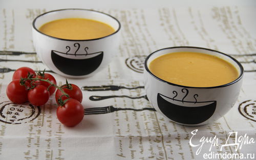 Рецепт Тыквенно-морковный суп-пюре с кокосовым молоком и имбирем
