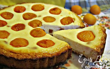 Рецепт Творожный пирог с абрикосами "Глазунья"