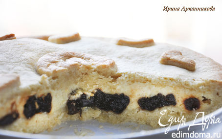 Рецепт Баскский пирог с черносливом и заварным кремом