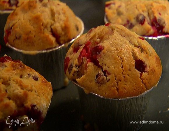 Апельсиновые маффины с клюквой 