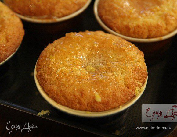 Лимонные кексы с карамелью