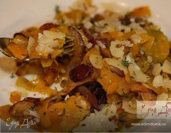 Тыквенные ленточки с пармезаном