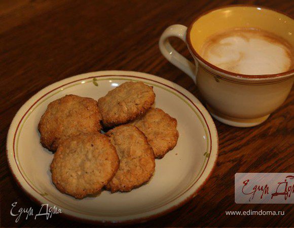 Овсяное печенье с кешью и белым шоколадом