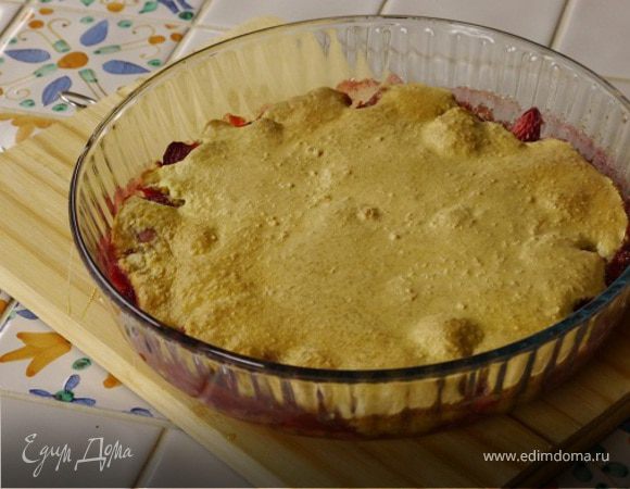 Миндальный торт с клубникой 