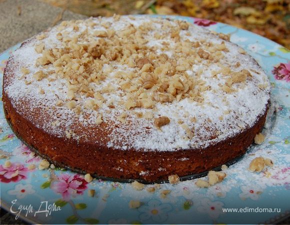 Апельсиновый кекс с орехами и медом 