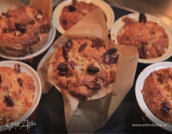 Маффины с мандаринами и орехами 