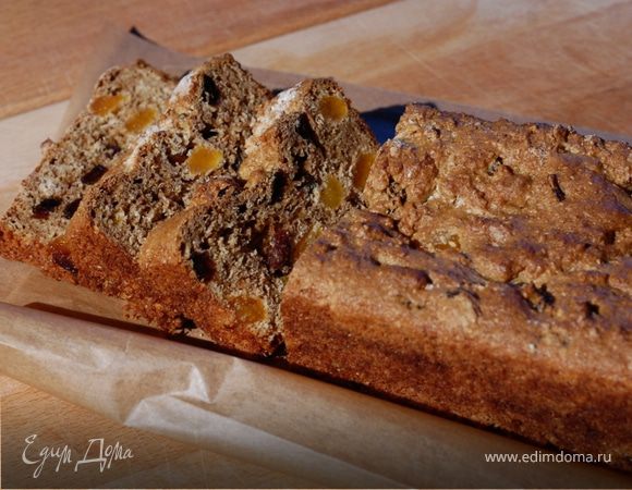 Домашний хлеб с отрубями, изюмом и курагой