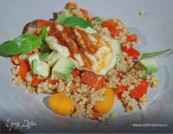 Кускус с овощами и сыром-гриль 