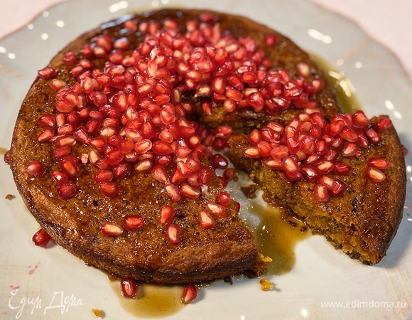 Апельсиновый пирог с гранатом