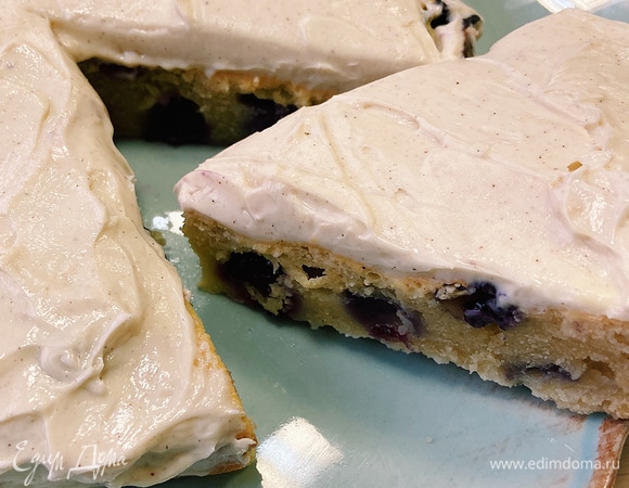 Ароматный сырный пирог с голубикой