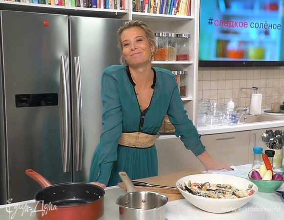 Рецепт вкусного ризотто с морепродуктами и белым вином от Юлии Высоцкой | #сладкоесолёное №67 