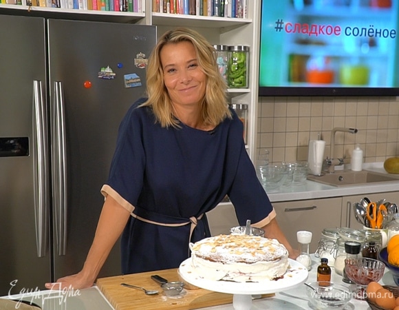 Бисквитный торт с вареньем от Юлии Высоцкой | #сладкоесолёное №103 