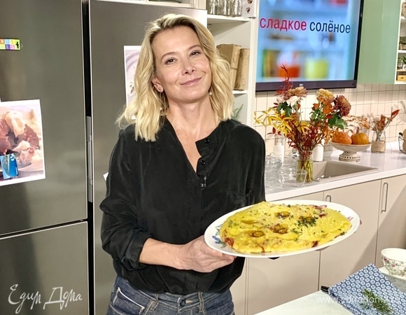 Полента с запеченным перцем и пармезаном от Юлии Высоцкой | #сладкоесолёное №138 