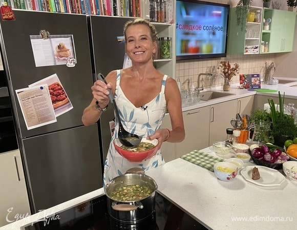 Окрошка на квасе по рецепту Юлии Высоцкой | #сладкоесолёное №167