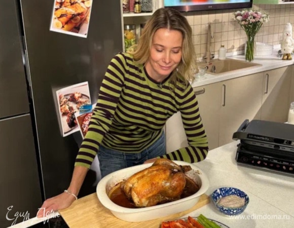  Запеченная курица с овощами гриль и ореховым соусом | #сладкоесолёное №230