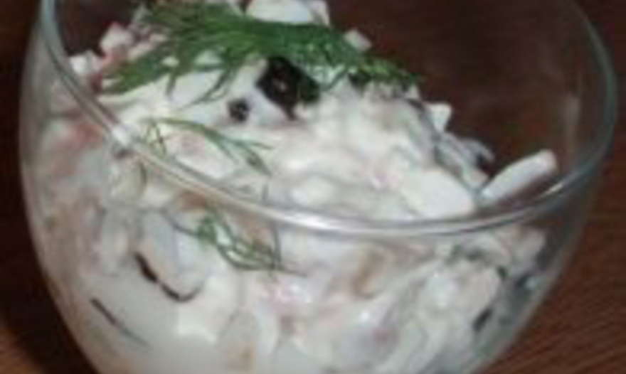 САЛАТ "НЕЖНОСТЬ" ДЛЯ РОМАНТИЧЕСКОГО ВЕЧЕРА