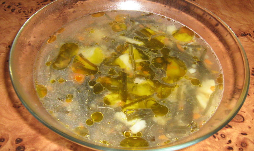 Суп из морской капусты