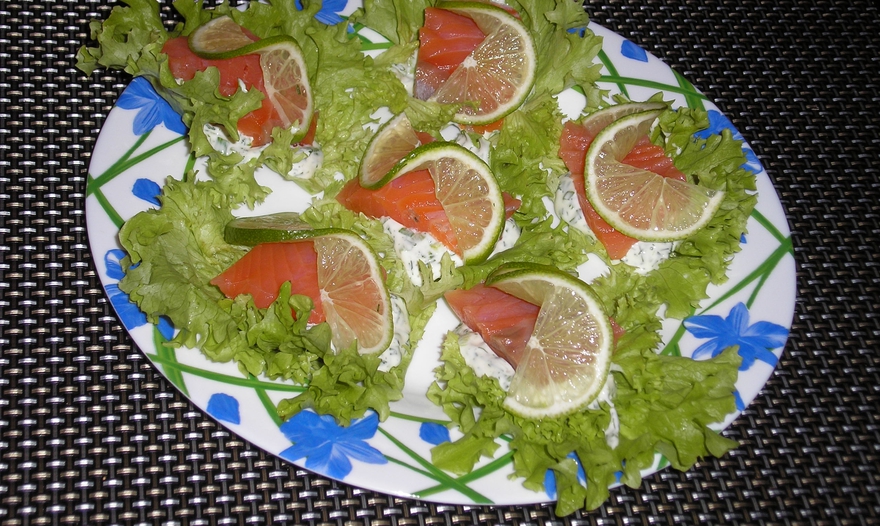 Закуска с семгой