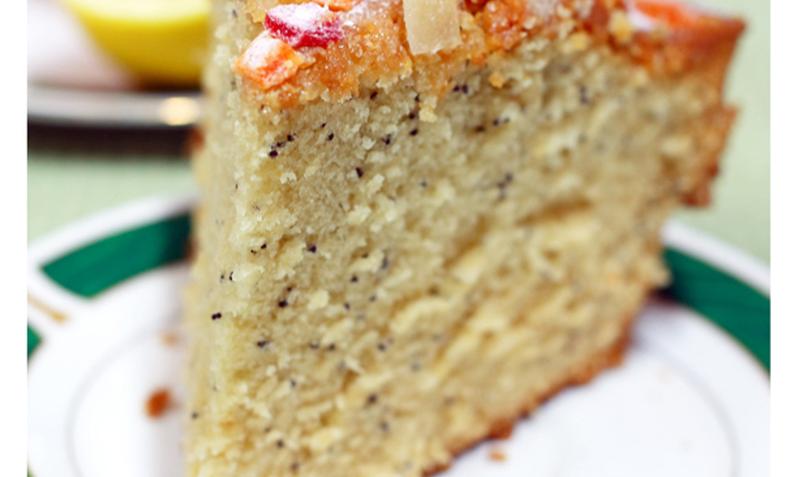 Кекс с маком и лимонной глазурью