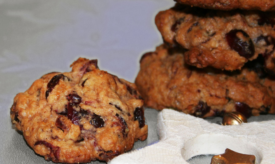 Рождественское клюквенно-апельсиновое печенье