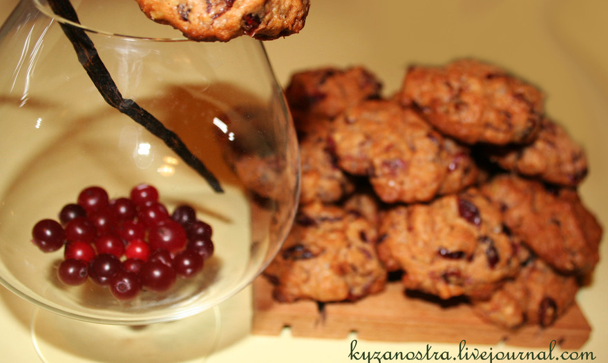 Рождественское клюквенно-апельсиновое печенье