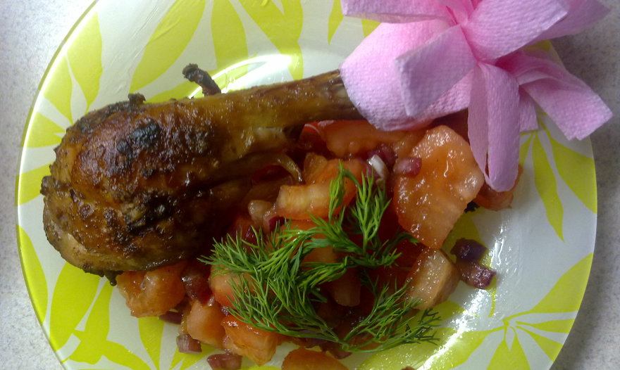 Куринные ножки в чесночно-лимонном маринаде