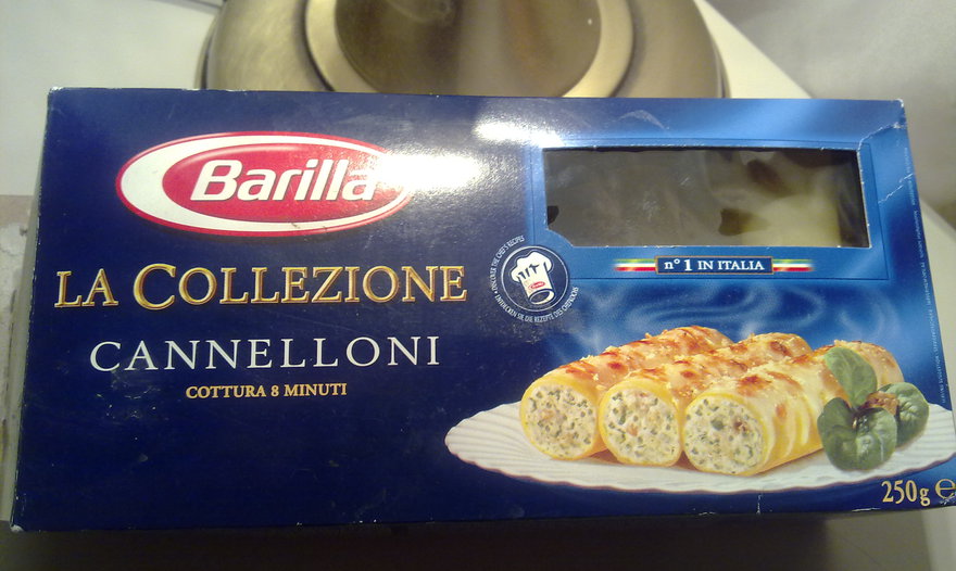 Каннелони с творогом (или рикоттой) и шпинатом