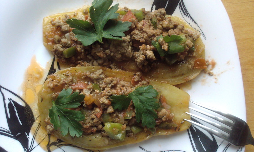 Фаршированные баклажаны с мясом