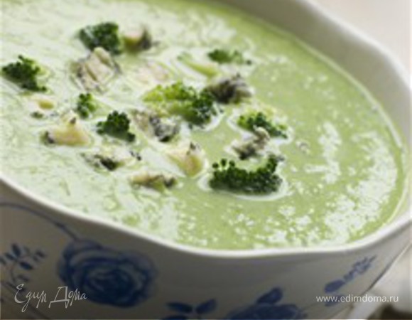 Крем-суп из брокколи и голубого сыра