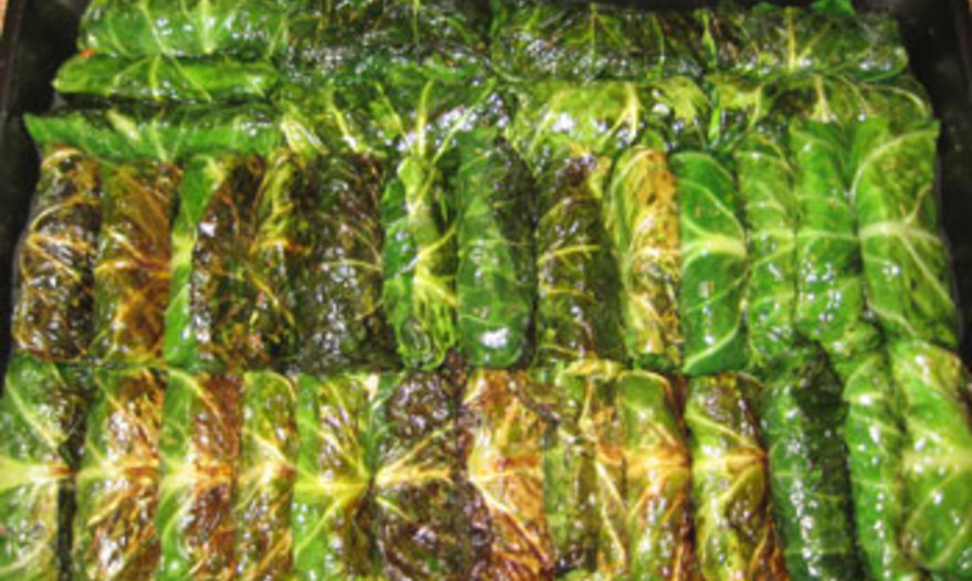 Постные голубцы с грибами вешенками