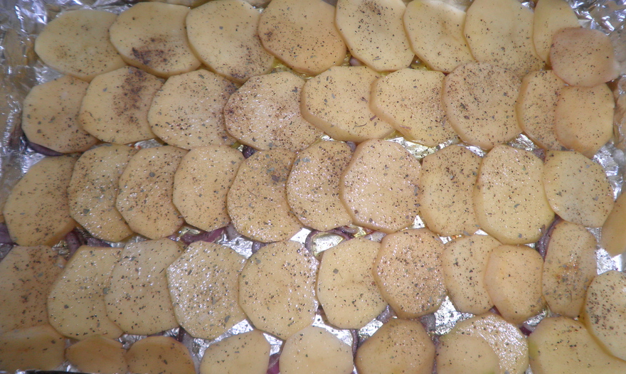 Картофель запеченный с курицей