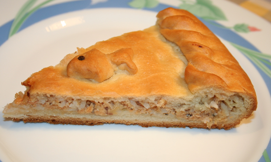 Постный рыбный пирог