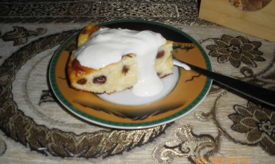 Очень вкусная творожная запеканка