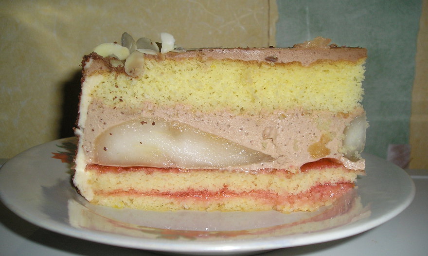 Грушевый торт с кофейно-шоколадным кремом