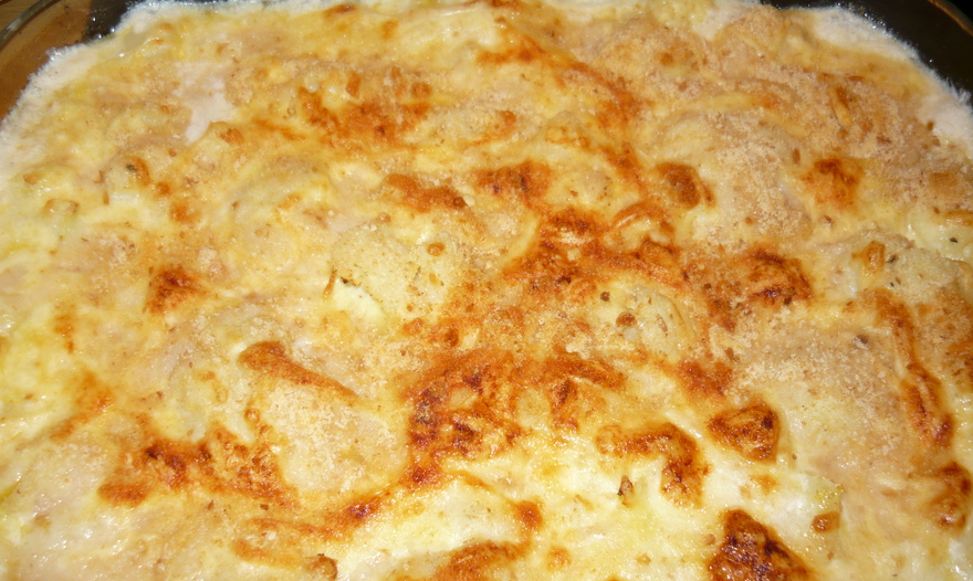 Гратэн из цветной капусты под соусом бешамель