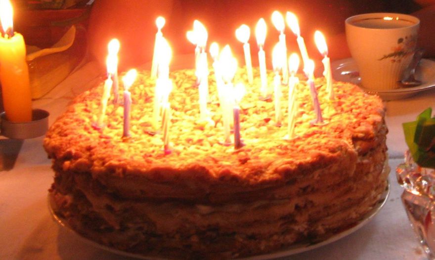 Мой медовик ко  дню рождения