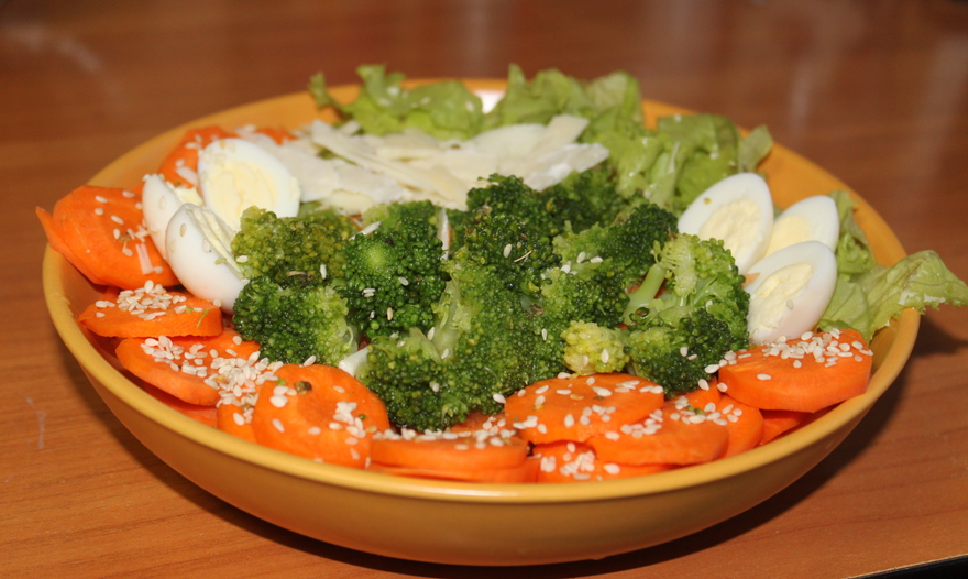 Морковное брокколи с твердым сыром