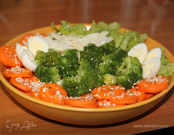 Морковное брокколи с твердым сыром