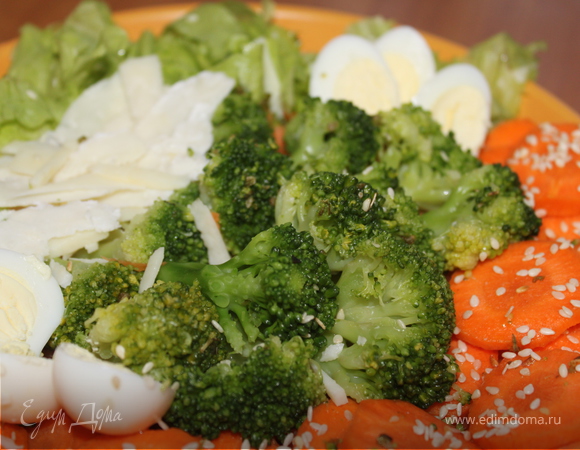Морковное брокколи с твердым сыром