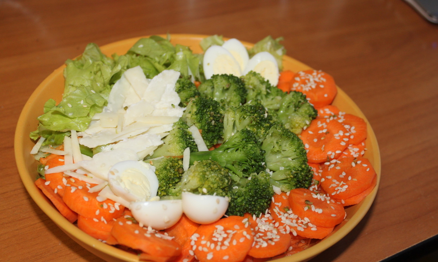 Морковное брокколи с твердым сыром