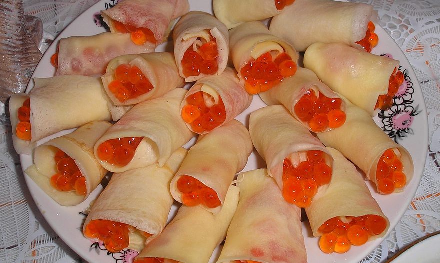 Блинчики с икрой