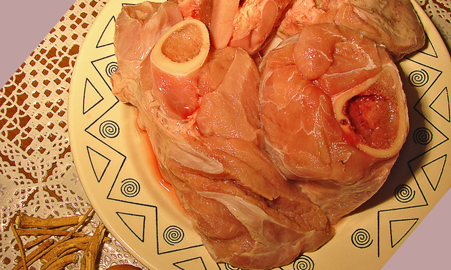 Рассольник с телятиной и сушеными грибами