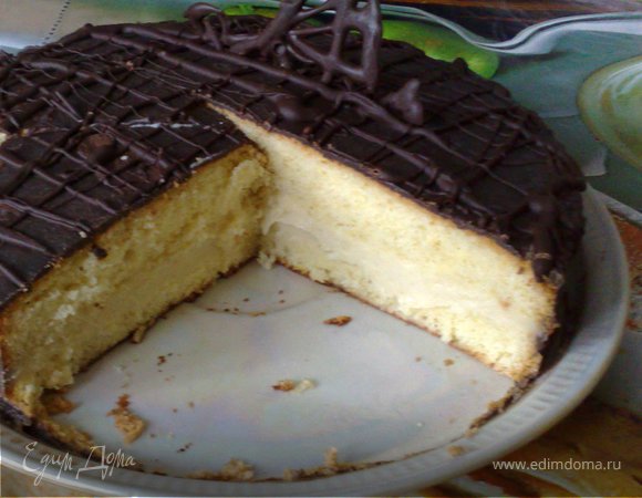 Торт медово-шоколадный с тыквенным кремом
