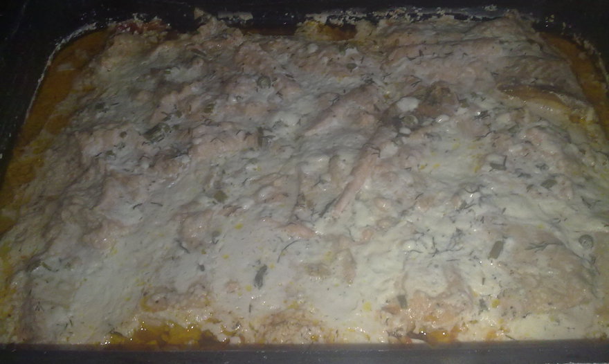 Горбуша  на овощной подушке