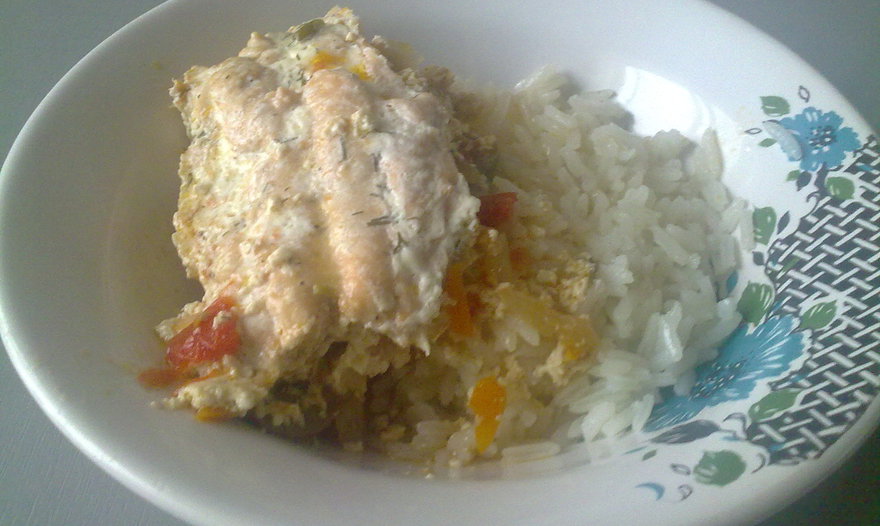 Горбуша  на овощной подушке