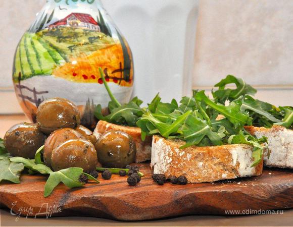 «Тосканский Бранч» часть 1 – Кростини с оливками и Зеленый суп-пюре (Постные дни)
