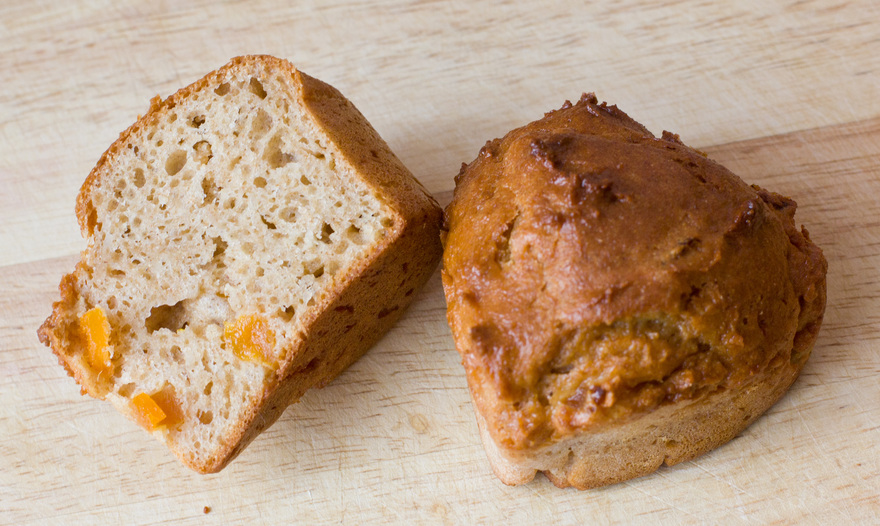 Ржаные творожные кексы с черносливом.