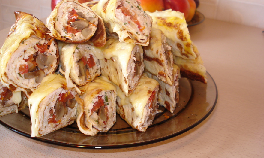 Бризольки с курицей и грибами